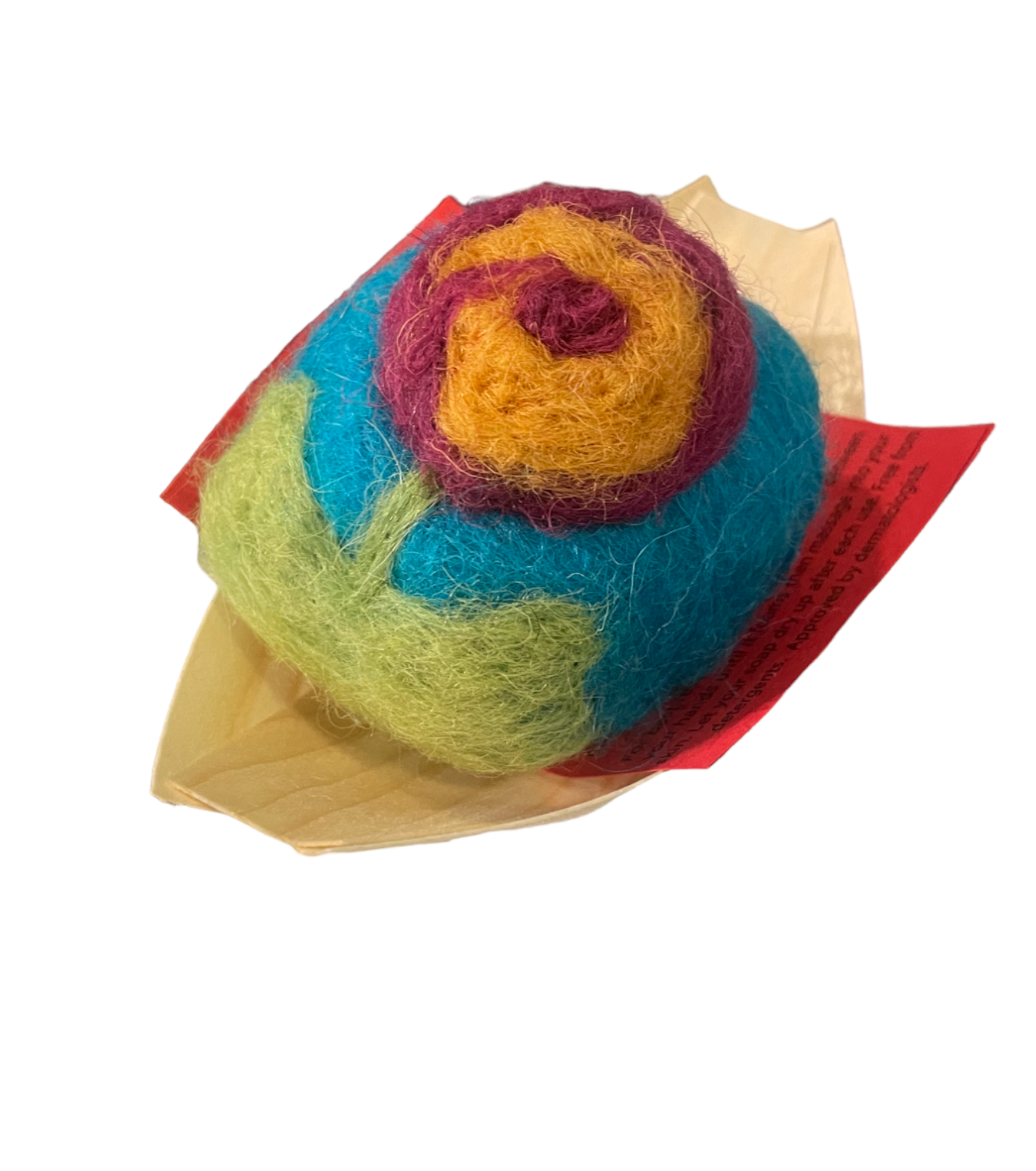 Handmade Flower Scented Soap Wrapped in a Felted Wool by Noami Handmade Flower Scented Soap Wrapped in a Felted Wool by Noami